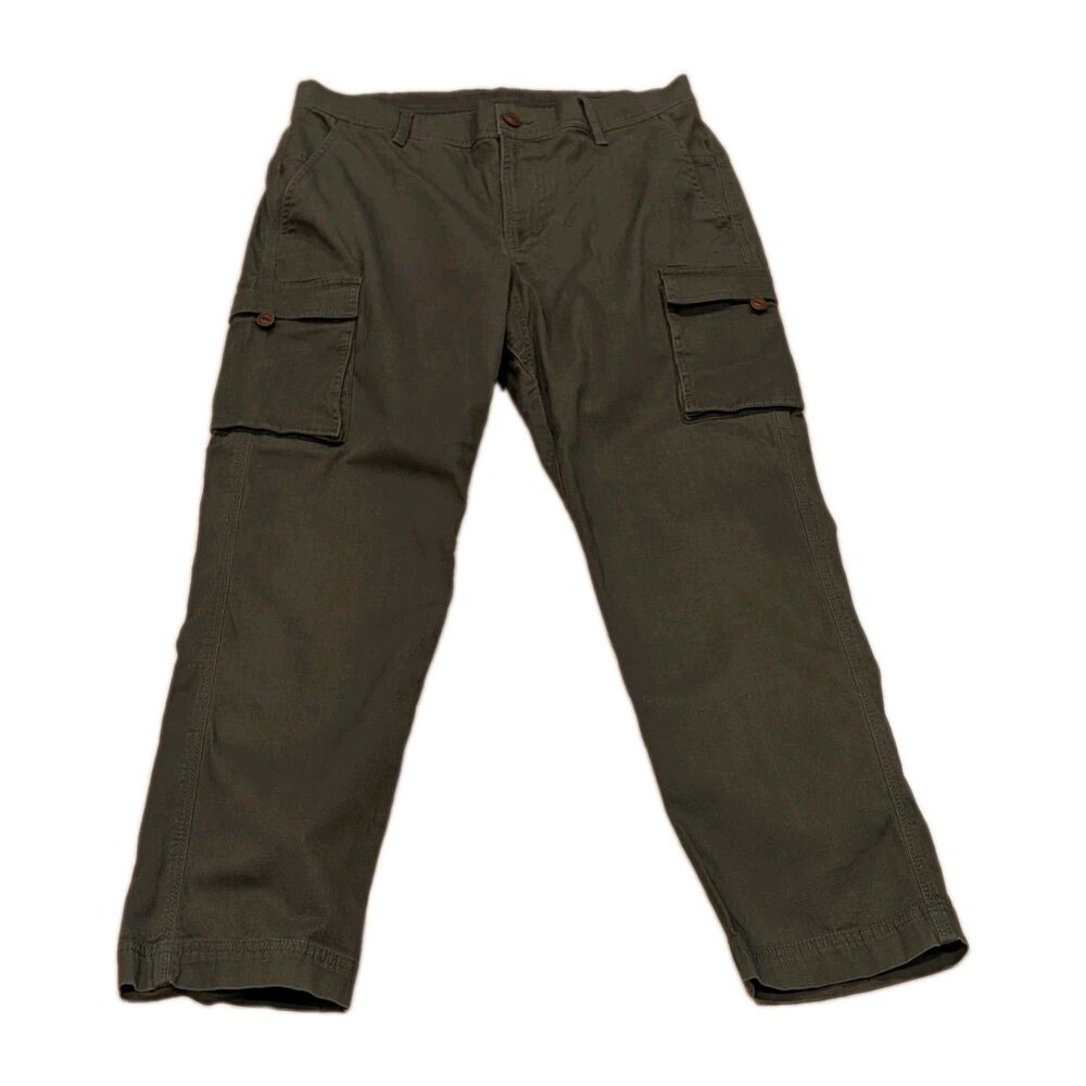 LL Bean BeanFlex Classic Fit Cargo Pants Green 32x29 Gorpcore Utility Hiking